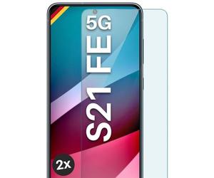 moex ShockProtect Lot de 2 films de protection d'écran en verre trempé pour Samsung Galaxy S21 FE 5G Dureté 9H Compatible avec toutes les coques de téléphone portable