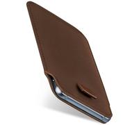 moex Slide Case Étui de protection ultra fin en cuir végétalien pour Apple iPod Touch 4G Protection complète à 360° avec tirette Marron