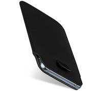 moex Slide Étui de protection ultra fin, Coque Téléphone pour Samsung Galaxy Xcover 3 - En cuir végétalien - Protection complète à 360 degrés - Noir