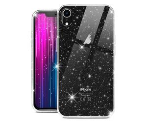 moex Sparky Case Coque de protection pour iPhone XR avec effet pailleté en silicone transparent fin et doux