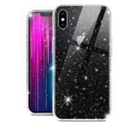 moex Sparky - Coque de protection pour Apple iPhone X/iPhone XS - Avec effet scintillant - En silicone transparent - Ultra fine - Pour fille - Transparent