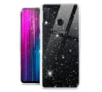 moex Sparky Coque de protection pour Samsung Galaxy A20e avec effet scintillant, en silicone, transparente, fine et douce, design scintillant, transparent