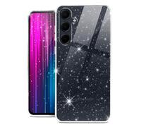 moex Sparky Coque de protection pour Samsung Galaxy A35 5G avec effet pailleté, en silicone, transparente, fine et douce, transparente, design scintillant, transparent