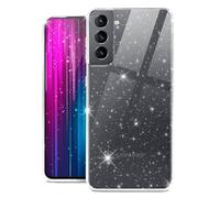 moex Sparky Coque de protection pour Samsung Galaxy S21, avec effet scintillant, en silicone, transparente, fine et douce, design scintillant, transparent