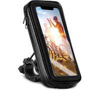 moex Support de téléphone portable pour vélo compatible avec Xiaomi Redmi Note 12 Pro 5G - Sacoche de guidon avec fenêtre de vision, inclinable et rotatif, support de guidon étanche, noir