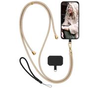 moex Unleash pour Oukitel C26 Chaîne de téléphone portable à porter autour du cou sans coque Chaîne de téléphone portable universelle avec mousqueton amovible Chaîne avec coussinet pour coque de