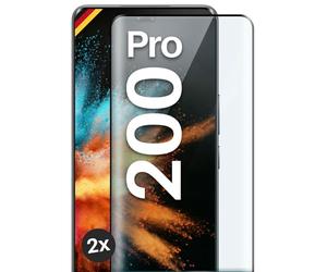moex Vitre de Protection Ecran Complet Compatible Honor 200 Pro - Film de Protection Ecran Plein Ecran - Incurvé 3D - Transparent - 2 x Noir