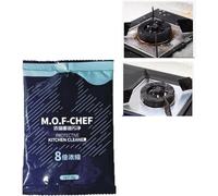 Mof Chef Nettoyant en poudre - Nettoyant dégraissant très résistant, poudre de nettoyage Mof Chef, nettoyant de cuisine protecteur, détachant, graisse et cire, nettoyant pour casseroles, grill (1