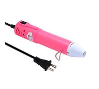 mofa Pistolet thermique à air chaud pour travaux manuels avec support pour gaufrage et séchoir de peinture acrylique, buse chauffante électrique multifonction 150 W 110 V (rose, blanc)