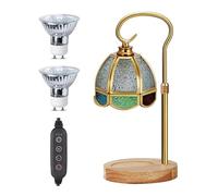 MOFALA Chauffe-bougie, température réglable, lampe chauffe-bougie, chauffage de bougie sécurisé avec 2 ampoules pour bougies canned, bougies parfumées en pot en verre (Rond de couleur)
