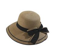 MOFFNNOL Chapeau de Paille Chapeau De Paille Femme Summer Seaside Sun Hat Plage Pêcheur De Pêche-Kaki