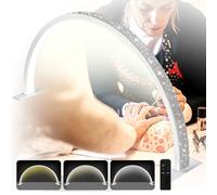 MOFGOE Lampe LED Demi-Lune pour Ongles, Lampe de Table Portable, 3 températures de Couleur à intensité Variable, Lampe de Bureau, lumière de beauté, lumière vive, sans Ombres.,Blanc,75cm/29.5in