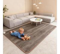MOFGOE Tapis de Sol Chauffant Portable, Chauffage Radiant électrique avec minuterie et préchauffage Rapide, Chauffe-Pieds sous Le Bureau, pour la Maison, Le Salon, Le Bureau et Le Yoga,50 * 100cm