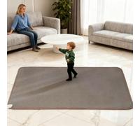 MOFGOE Tapis de Sol Chauffant, Tapis de Sol Chauffant Portable avec minuterie, Chauffage Rapide, Tapis de Yoga Chauffant électrique antidérapant Extra Large, pour Grandes pièces,100 * 150cm