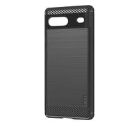 Coque pour Google Pixel 7 Souple Effet Carbone Métal Brossé MOFI Noir