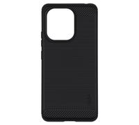 Coque Silicone pour Xiaomi Redmi Note 13 4G Effet Métal Brossé Carbone MOFI Noir