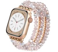 MOFREE Bracelet à perles compatible avec Apple Watch 42 mm/44 mm/45 mm/49 mm/46 mm Series 10/9/8/7/SE/6/5/4/3/2/1 pour femme - Bracelet élastique tendance fait à la main pour iWatch