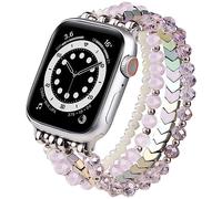 MOFREE Bracelet à perles compatible avec les bracelets Apple Watch Series 11/10/9/8/7, bracelets tendance extensibles pour femme pour iWatch Series SE/6/5/4/3/2/1, bracelets de montre iPhone 42/44/45
