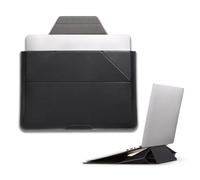 MOFT Housse de Transport pour Ordinateur Portable 15-16" avec Support Intégré, Cuir Vegan, 2 Angles réglables, Stockage Extensible - Pièces Ultra Fines pour MacBook Air/Pro 15" et 16",Noir