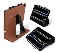MOFT MOVAS Étui de protection pour iPad Pro M4 2024 11" avec support à crayon, 4 angles réglables, en cuir végétalien, réveil / sommeil automatique, marron sienne