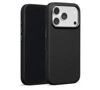 MOFT MOVAS Snap Coque Magnétique pour iPhone 17 Pro, Compatible avec MagSafe [Cuir Vegan Ultra Slim & Anti-Taches ] Etui pour iPhone 17 Pro Case - Protection Appareil Photo, Noir Intense