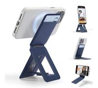 MOFT Porte Carte et Trépied Téléphone, Support Magnétique Ajustable Pliable avec 2 Porte Cartes, Fort Magnétisme (Navy Blue)