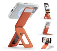 MOFT Porte Carte et Trépied Téléphone, Support Magnétique Ajustable Pliable avec 2 Porte Cartes, Magnétisme Fort (Soleil Levant)