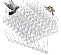 MOGADEE® Lot de 10 pics anti-pigeons en acier inoxydable [2,5 mètres] - Respectueux des animaux - Pour balcon, toit, fenêtre, contre toutes les espèces d'oiseaux et chats