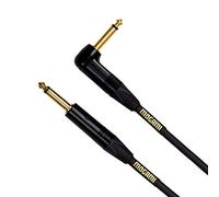 Mogami Câble d'instrument de guitare Gold Instrument 10R, fiches droites de 6,35 mm vers R/A mâle, contacts dorés, câble de guitare avec noyau OFC, blindage anti-bruit, qualité audio professionnelle