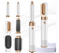 MogaWave Air Styler Pro Hair Styler 6 en 1 pro airbrush cheveux avec 1000W Sèche-Cheveux, Brosse Soufflante, Brosse à Air Chaud, Brosse Ronde, Fer à Boucler pour Tous Les Types De Cheveux