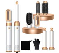 MogaWave Pro Air Styler 6 In 1 Magic Styler Avec 1000W Airbrush Hair Styler Seche Cheveux, Brosse Soufflante, Brushing Brosse Soufflante, Auto Boucleur a Air, pour Sécher, Boucler, Lisser