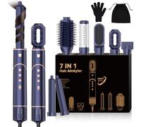 Mogawave Seche Cheveux Air Styler 7 en 1,Fer à Boucler à Air de 44 mm,Bouton Vent Froid,3 Températures,Hair Styler Professionnel Multifonctionnel 110000 U/Min, Pour Lisser, Boucler les Cheveux