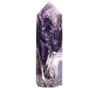 MOGEMT Dream Amethyst Grande baguette obélisque en cristal de guérison avec 6 facettes pour thérapie de méditation Reiki Chakra 0,5-0,7 kg