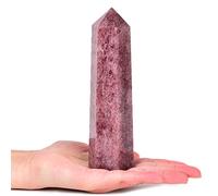 MOGEMT Grande tour en cristal de quartz fraise, point de guérison naturel, obélisque, 6 facettes, Reiki, méditation, thérapie, décoration d'intérieur, cadeau, 0,5 à 0,7 kg