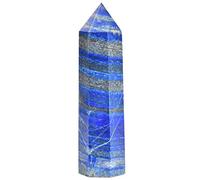 MOGEMT Tour d'obélisque en lapis-lazuli naturel - Grande baguette de guérison à 6 facettes - Chakra Reiki - Thérapie de méditation - 0,5 à 0,7 kg