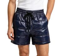 Moggemol Heren sous Short Quilté Rayé avec Cordon pour Sortie Bleu XXL