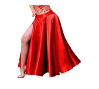 Moggemol Jupe Maxi Folklorique pour Filles Enfants Style Toreador Espagnol Ou Flamenco Mexicain en Satin Lustre Volumineuse pour La Danse 180 degrés 15-16 Ans