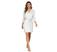 Moggemol Pyjama Doccasion Manteau Bain Imprimé Avec Ceinture Couverture Pour Bébé Et Bonnet Ensemble Trois Pièces Pour La Naissance Lhôpital Blanc Bleu S Months
