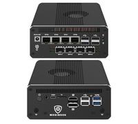 MOGINSOK 4 x 10 Go Intel X710 SFP+ Micro Firewall Appliance Routeur avec Intel 14e génération Core Ultra 7 155H, AI MINI PC 32 Go DDR5 RAM 500 G M.2 PCIe SSD USB4 Support Pfsense|OPNsense|Openwrt|