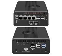 MOGINSOK MGNAS14 Micro routeur pare-feu 10 Go avec Intel 14e génération Core Ultra 7 155H, AI Mini PC avec 2 x 10 Go SFP+ 48 Go DDR5 RAM 500 G M.2 PCIe SSD USB4 Support Pfsense|OPNsense|Openwrt|