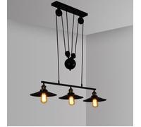 MOGOD Lampe Industrielle Suspension - Triple Piattino