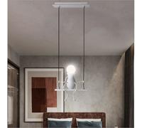 MOGOD Suspension Luminaire forme Humanoïde Blanc design Moderne Lustre Plafonnier Exquis de Salon Cuisine