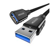 MOGOOD 3M USB 3.0 câble d'extension USB 3.0 câble d'extension USB a mâle à Femelle en Nylon tressé et boîtier en Alliage de Zinc, Lecteur de Carte Ultra - Rapide 5Gbps, Clavier