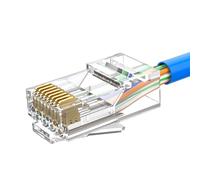 MOGOOD 50 Pièces Connecteur RJ45 CAT6, Connecteur Ethernet Modulaire Plug, Fiche RJ45, Connecteurs Cat6 non blindé pour Cat6, Cat5E, Cat5 câble de pose