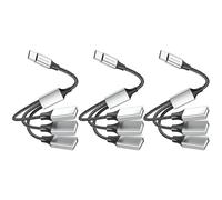 MOGOOD Adaptateur Câble USB C Mâle vers 3 USB Femelle, Séparateur Type C vers 3 Type A 2.0 Dongle Cordon Convertisseur Connecteur Multiple pour MacBook Air, iPad, Surface Go, PC, Ordinateur Portable