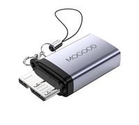 MOGOOD Adaptateur Micro B mâle vers USB 3.0 Femelle, Adaptateur de données Micro B vers USB Femelle pour Ordinateurs et Ordinateurs Portables