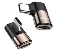 MOGOOD Adaptateur USB C à angle droit de 90 degrés - C mâle vers C femelle USB C pour Steam Deck, Switch, ordinateur portable, tablette, téléphone portable et plus encore