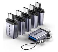 MOGOOD Adaptateur USB C mâle vers USB 3.0 Femelle, Adaptateur USB vers convertisseur USB C OTG Compatible MacBook Pro, Chromebook, Pixelbook, Microsoft Surface Go, Samsung Galaxy S20 S21 S22 Pixel