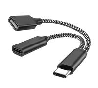 MOGOOD Adaptateur USB-C OTG 18W PD, USB-A 2.0, Noir, Samsung, Switch, PC | aluminium, 480Mbps, Plug-and-Play, Pi-KVM, imprimante 3D, Dell XPS, Google Pixel, Switch, Samsung, voyage, bureau, gaming