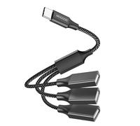 MOGOOD Adaptateur USB C vers 3 USB 2.0 Hub Dongle Noir 1 Pièce